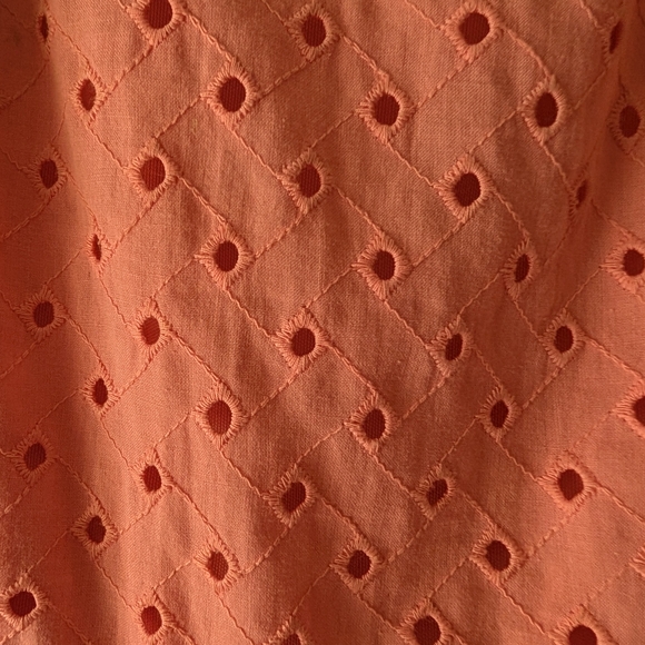 Eyelet Dress Like New Pink Fit & Flare V-neck Keyhole Back By HeartSoul Medium - Picture 3 of 7